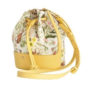 FABLE Meadow Creatures Marshmallow Yellow Bucket Bag / New No Tags